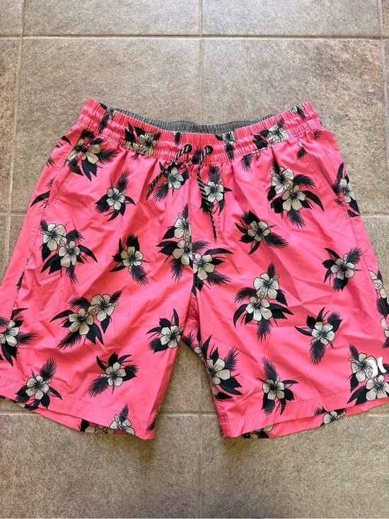 Hurley Other - Men's Hurley Pink and Black Floral Swim Trunks Board Shorts